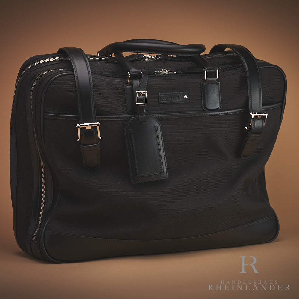Montblanc Weekender Tasche aus Leder und Nylon in schwarz