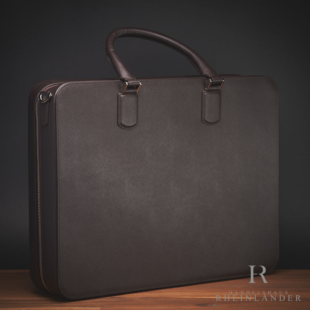 Montblanc Leather Goods Meisterstück Selection Briefcase Print Tobacco ID 112417 