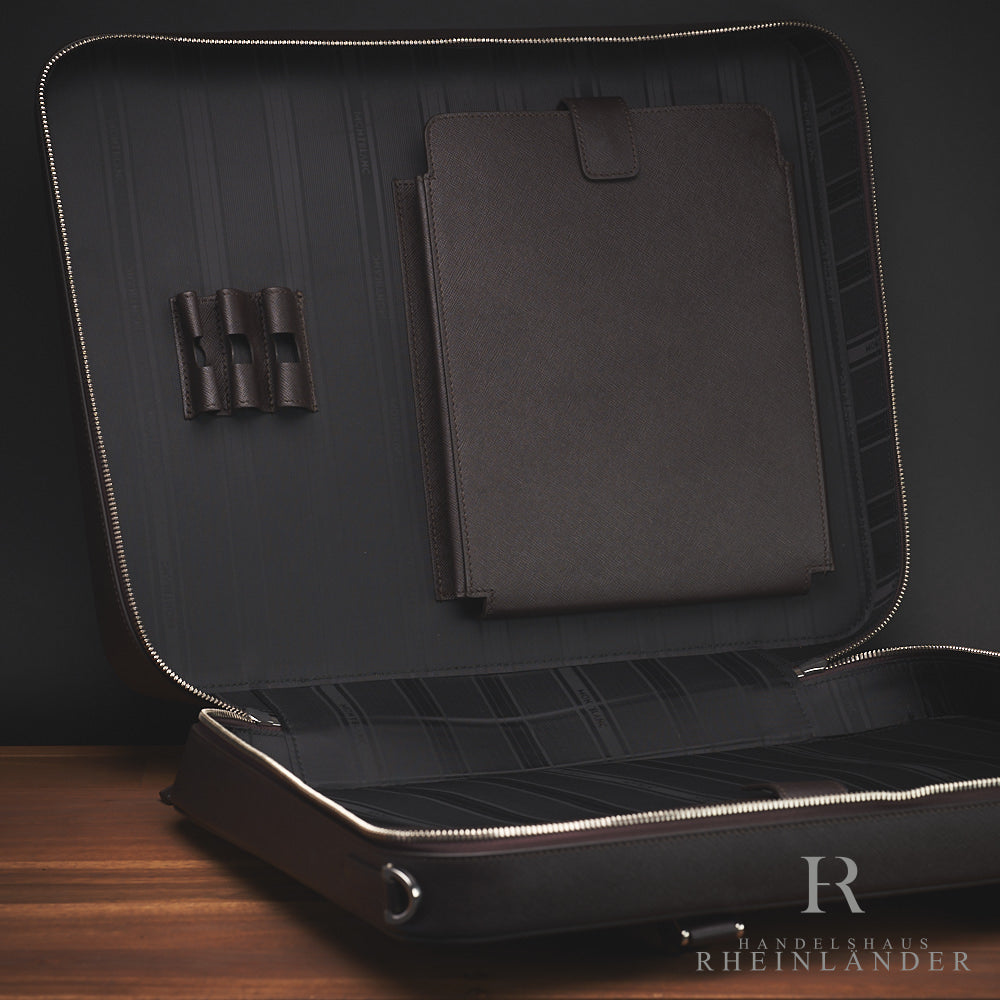 Montblanc Leather Goods Meisterstück Selection Briefcase Print Tobacco ID 112417 