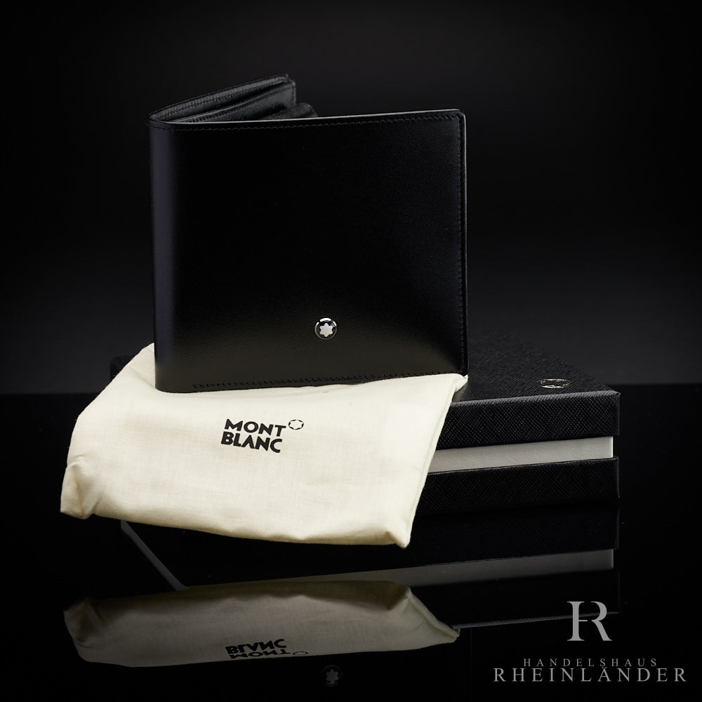 Montblanc Leather Goods Meisterstück Wallet Coincase 4CC Black Leather ID 7164