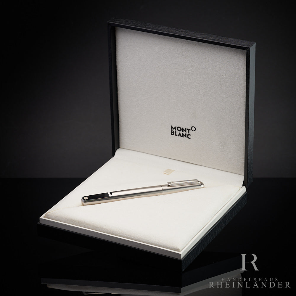 Montblanc Model M Edelstahl Füllfederhalter in Geschenkbox