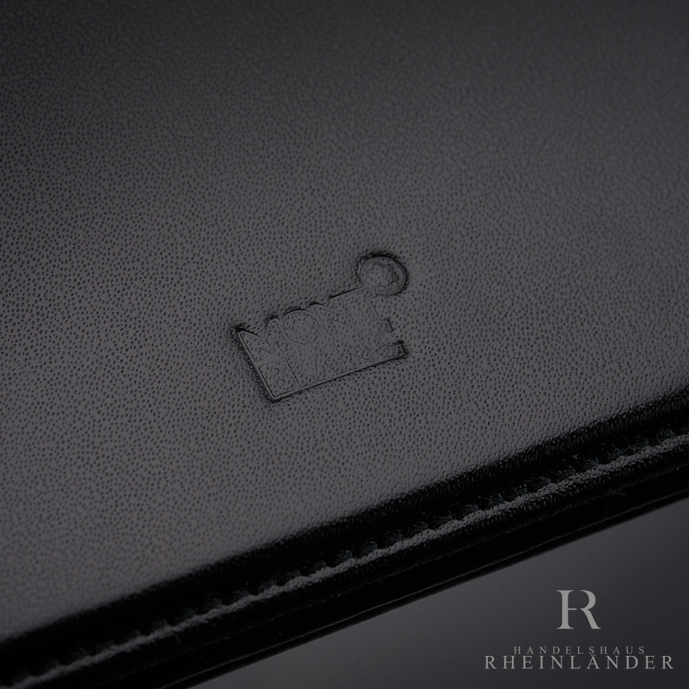 Montblanc Meisterstück Desk Accessories Black Leather Mouse Pad Square ID 7697