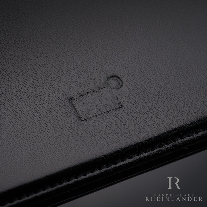 Montblanc Meisterstück Desk Accessories Black Leather Mouse Pad Square ID 7697
