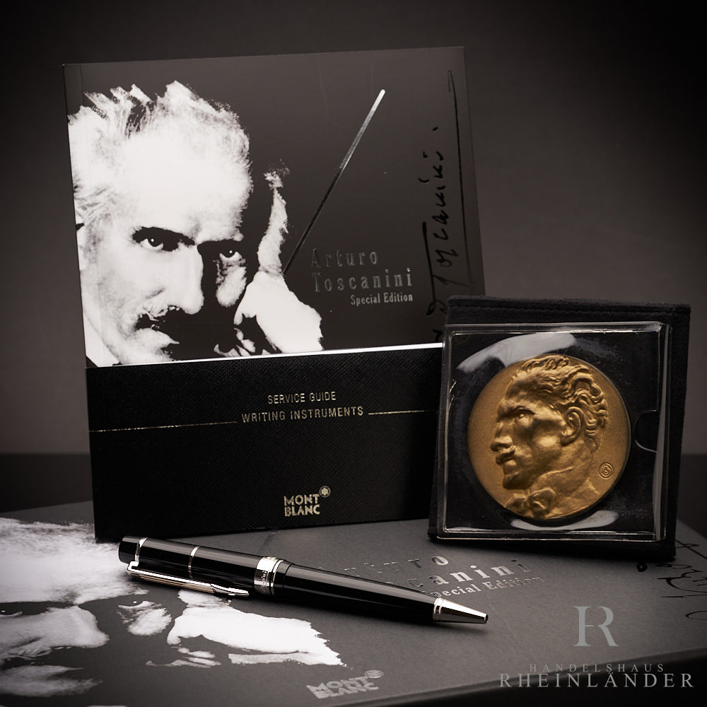 Montblanc Arturo Toscanini Kugelschreiber mit Begleitbuch und Medaille
