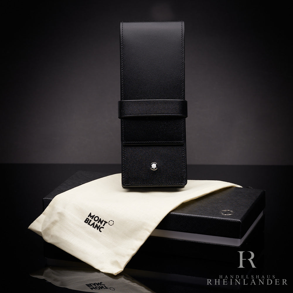 Montblanc Siena Lederetui in schwarz für 3 Schreibgeräte