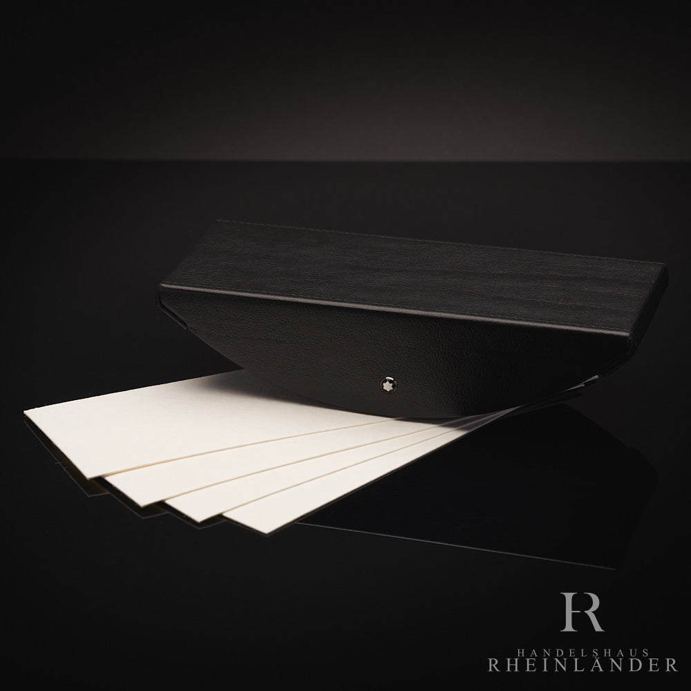 schwarze Montblanc Löschwiege aus Leder mit Löschpapier-Bögen