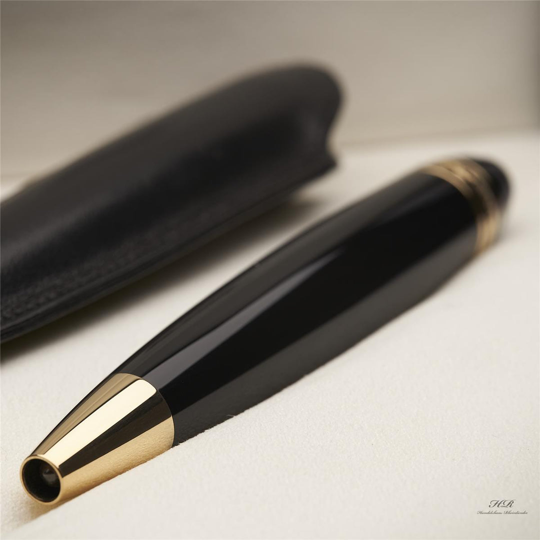 Montblanc Leonardo Sketch Pen Minenbleistift in Schwarz und Gold auf hellem Polster