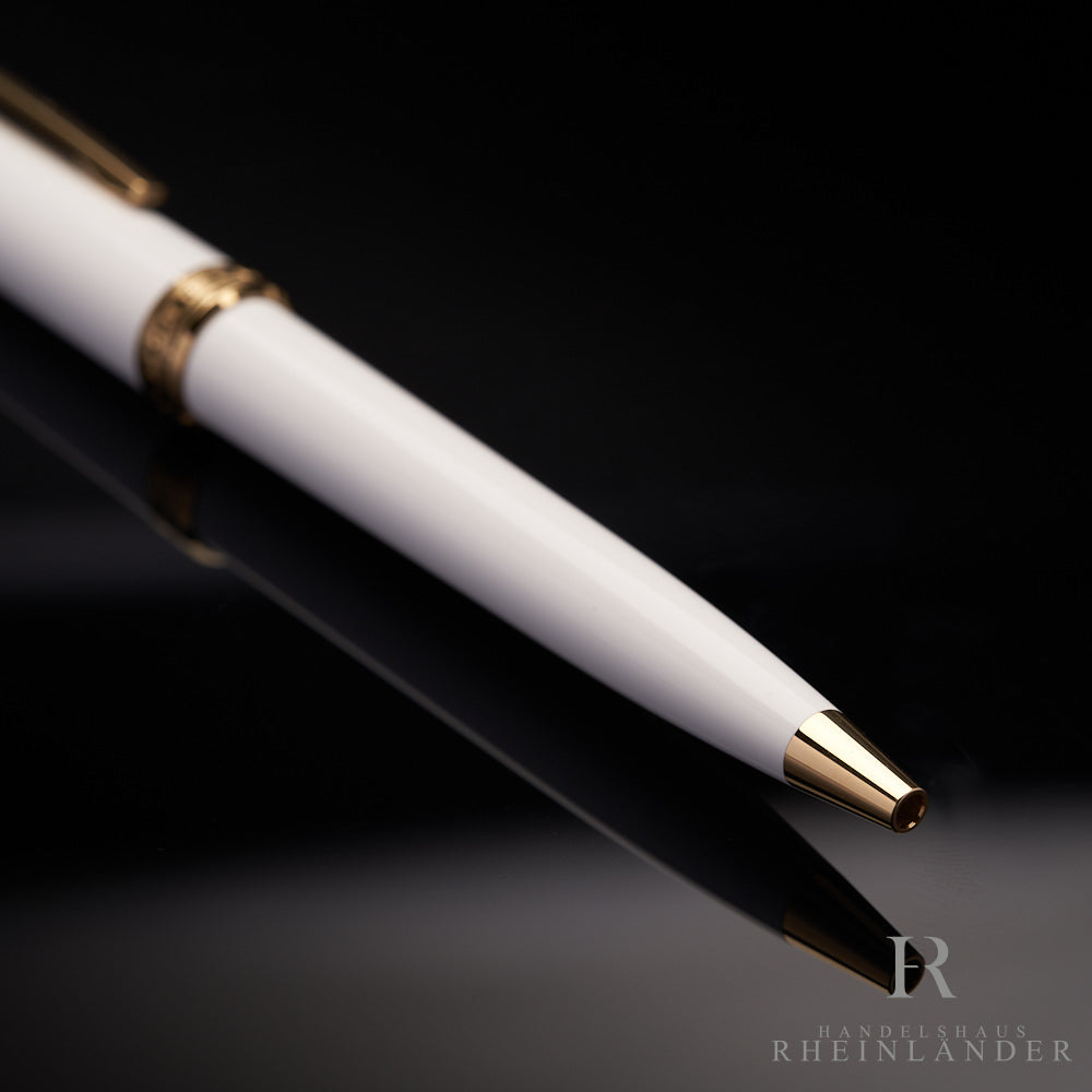 Montblanc Meisterstück Pix Collection White AU Gold Ballpoint Pen ID 117659 OVP