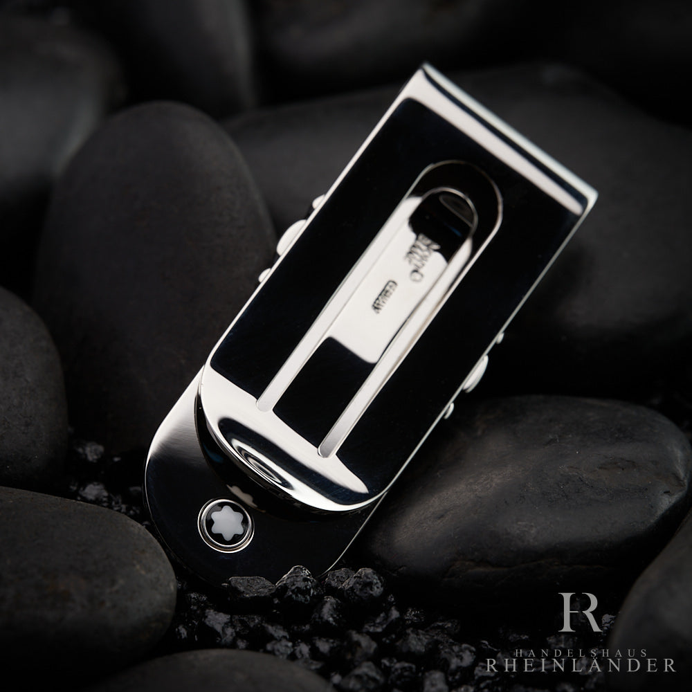 Montblanc Meisterstück Platinum Line Money Clip Gel Clip Black Onyx ID 3804