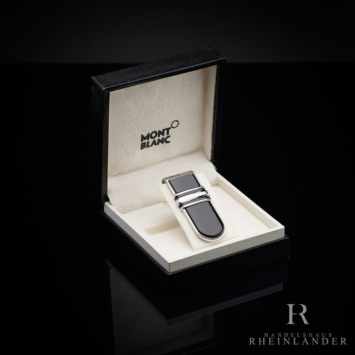Montblanc Meisterstück Platinum Line Money Clip Gel Clip Black Onyx ID 3804