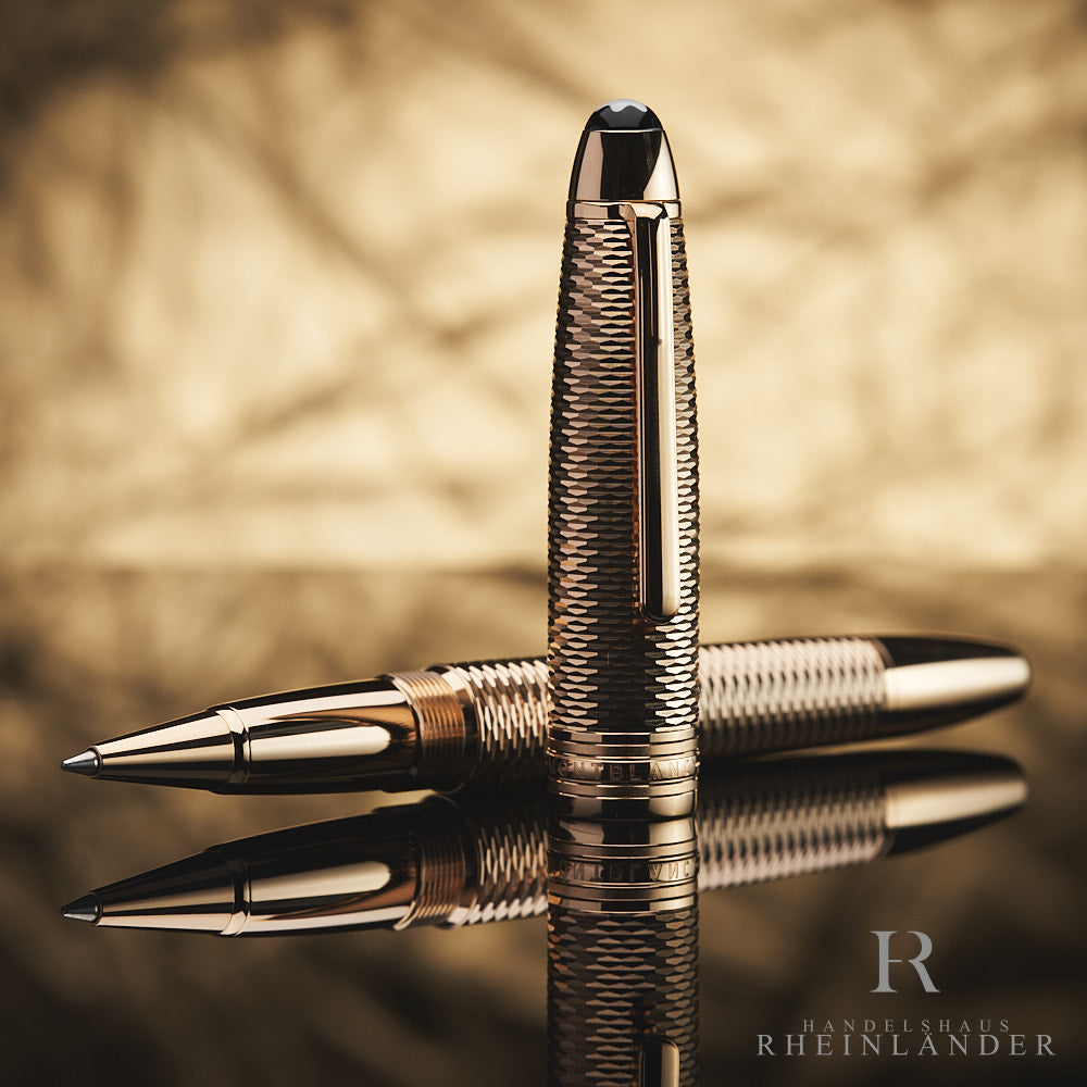 Montblanc Meisterstück Solitaire Geometry Champagne Rollerball ID 132133-118102