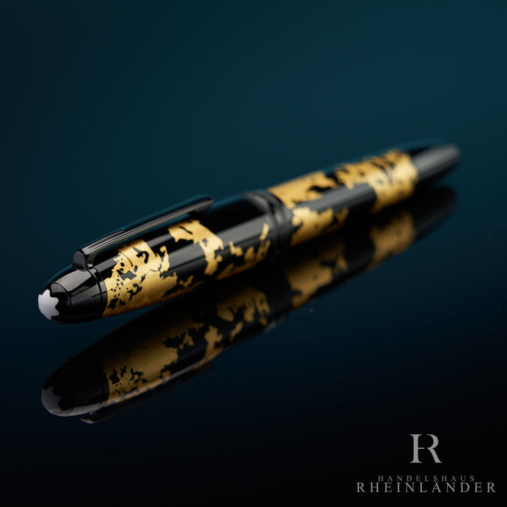 Montblanc Meisterstück Solitaire Gold Leaf Rollerball Fineliner ID 119689 OVP 