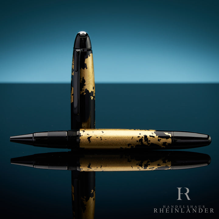 Montblanc Meisterstück Solitaire Gold Leaf Rollerball Fineliner ID 119689 OVP 