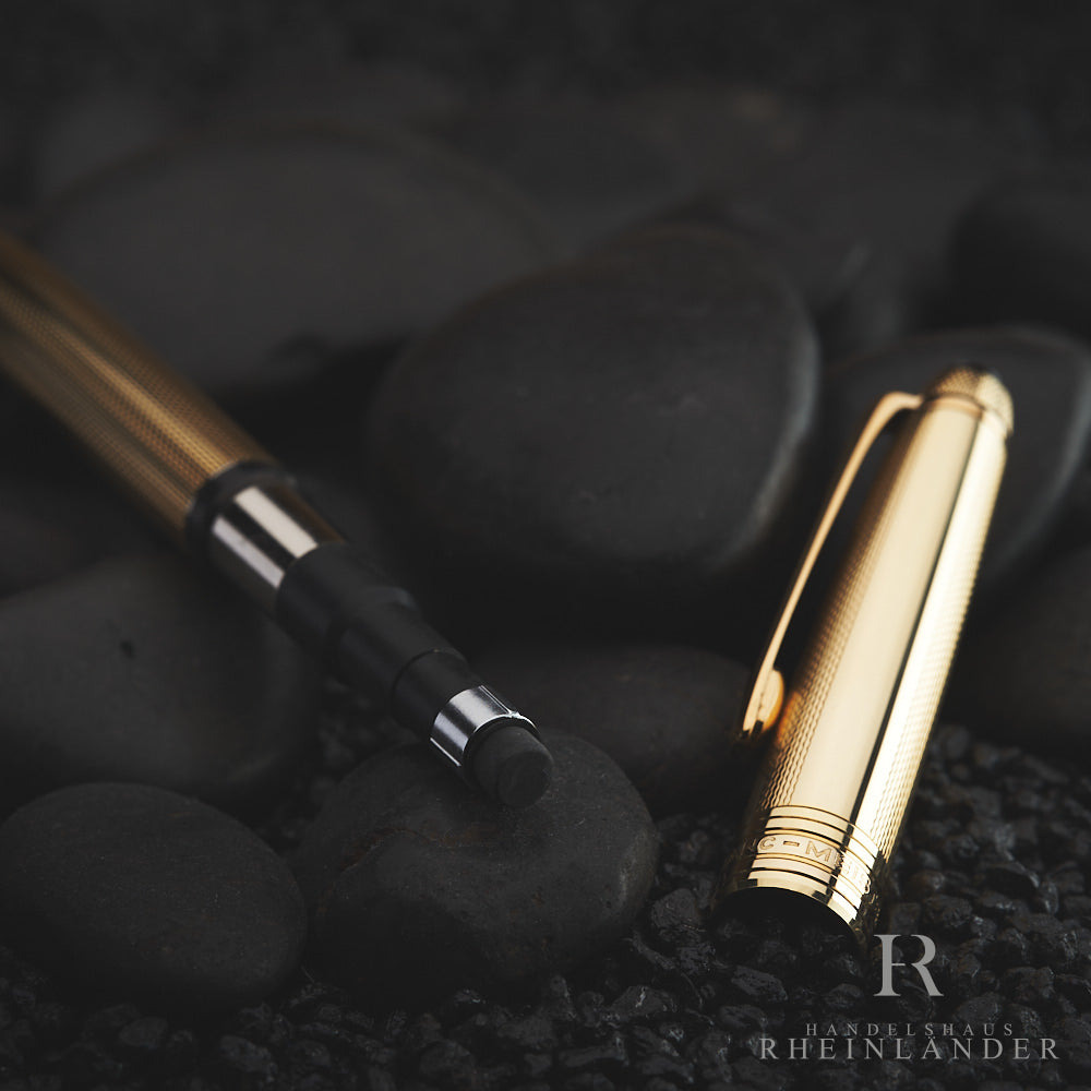 Montblanc Meisterstück Solitaire Gold Plated Barleycorn Mechanical Pencil 1654 