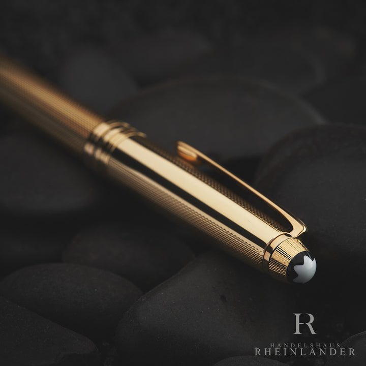 Montblanc Meisterstück Solitaire Gold Plated Barleycorn Mechanical Pencil 1654 