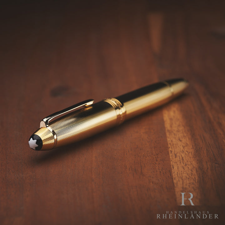 Montblanc Meisterstück Solitaire LeGrand Gold Plated Fine Grain Fountain Pen 1464 