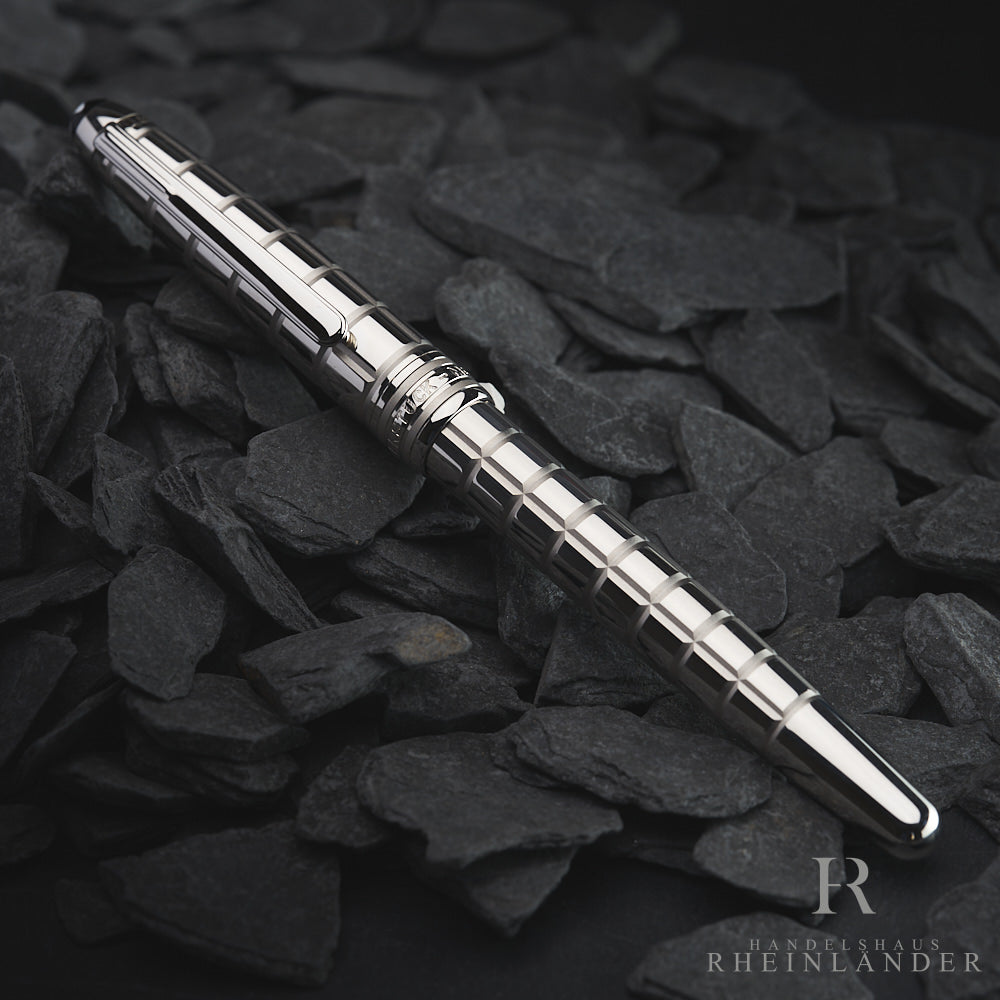 Roller Montblanc Meisterstück Solitario Chapado en Platino ID 38247