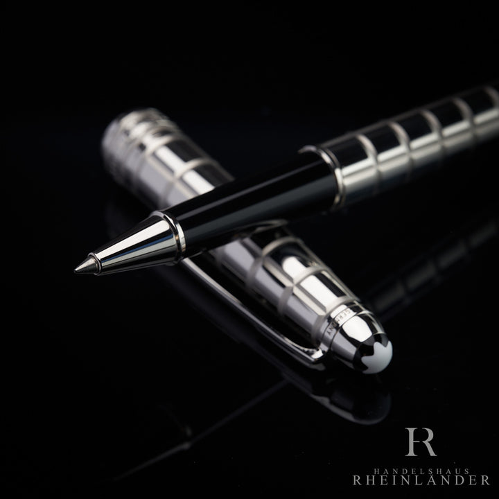 Roller Montblanc Meisterstück Solitario Chapado en Platino ID 38247