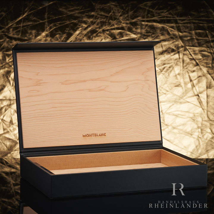 Montblanc Tisch-Humidor mit Zedernholz und Lederbezug