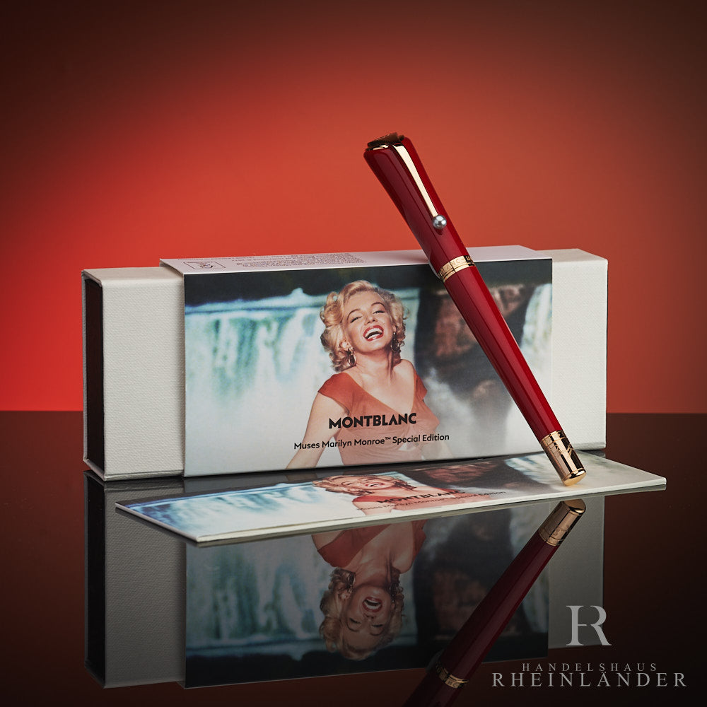 Montblanc Muses Marilyn Monroe Rollerball rot mit goldenen Beschlägen und Originalverpackung