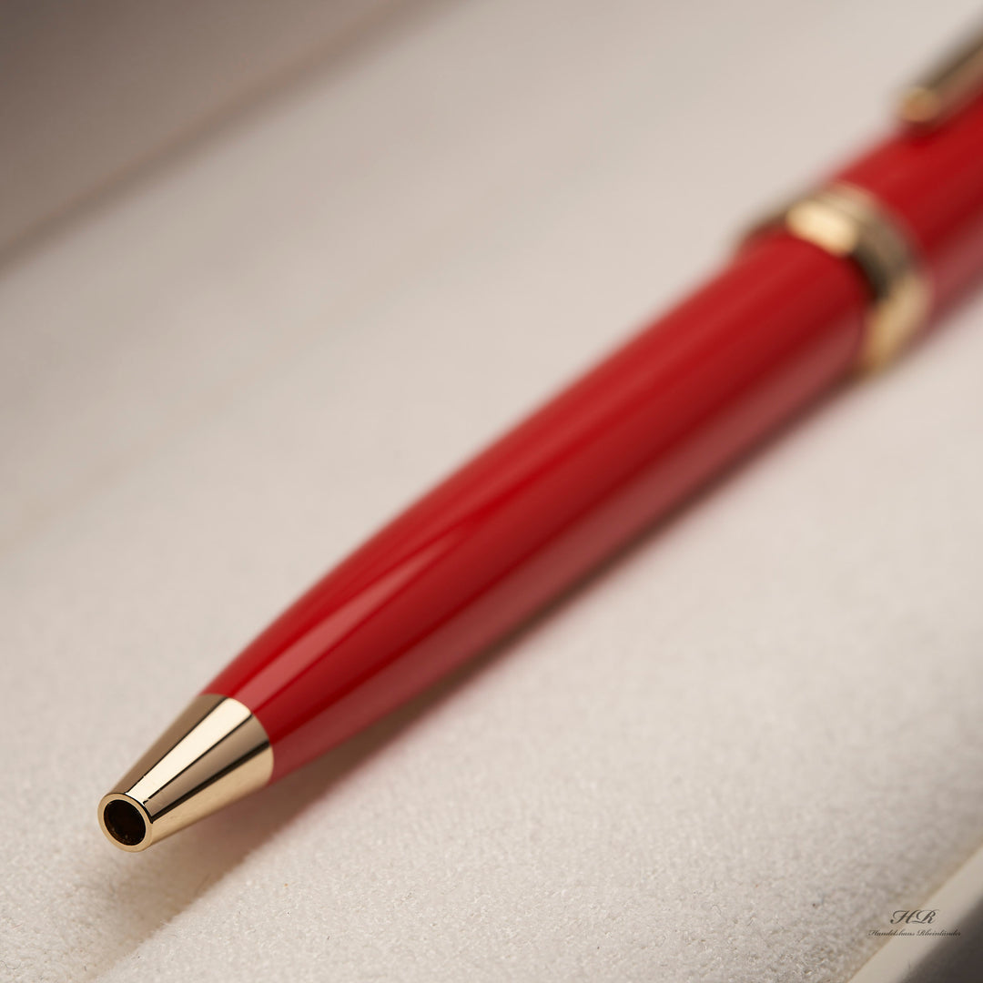 Montblanc PIX Collection Gold Line Precious Resin Red Ballpoint Pen ID 117655 OVP