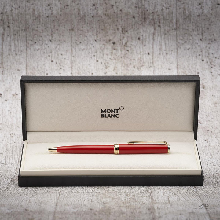 Montblanc PIX Collection Kugelschreiber rot mit goldenen Beschlägen