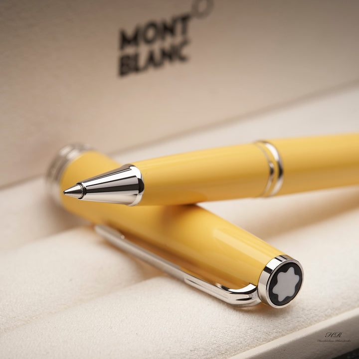 Montblanc PIX Collection Platinum Line Resin COY Yellow Rollerball ID 125239 OVP 