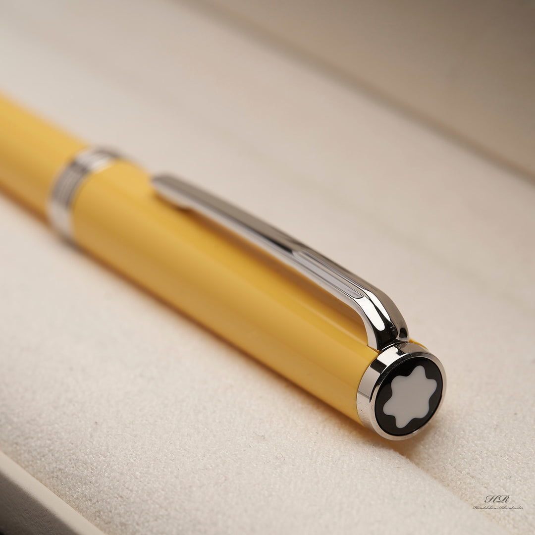 Montblanc PIX Collection Platinum Line Resin Yellow Ballpoint Pen ID 125240 OVP 