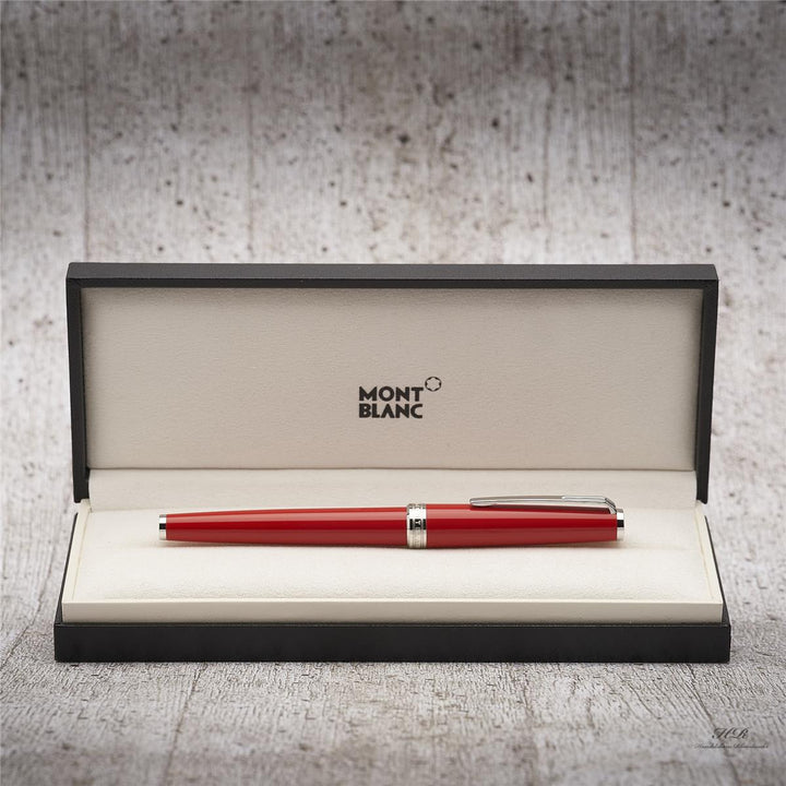Montblanc PIX Collection Rollerball rot mit silbernen Beschlägen in Verpackung