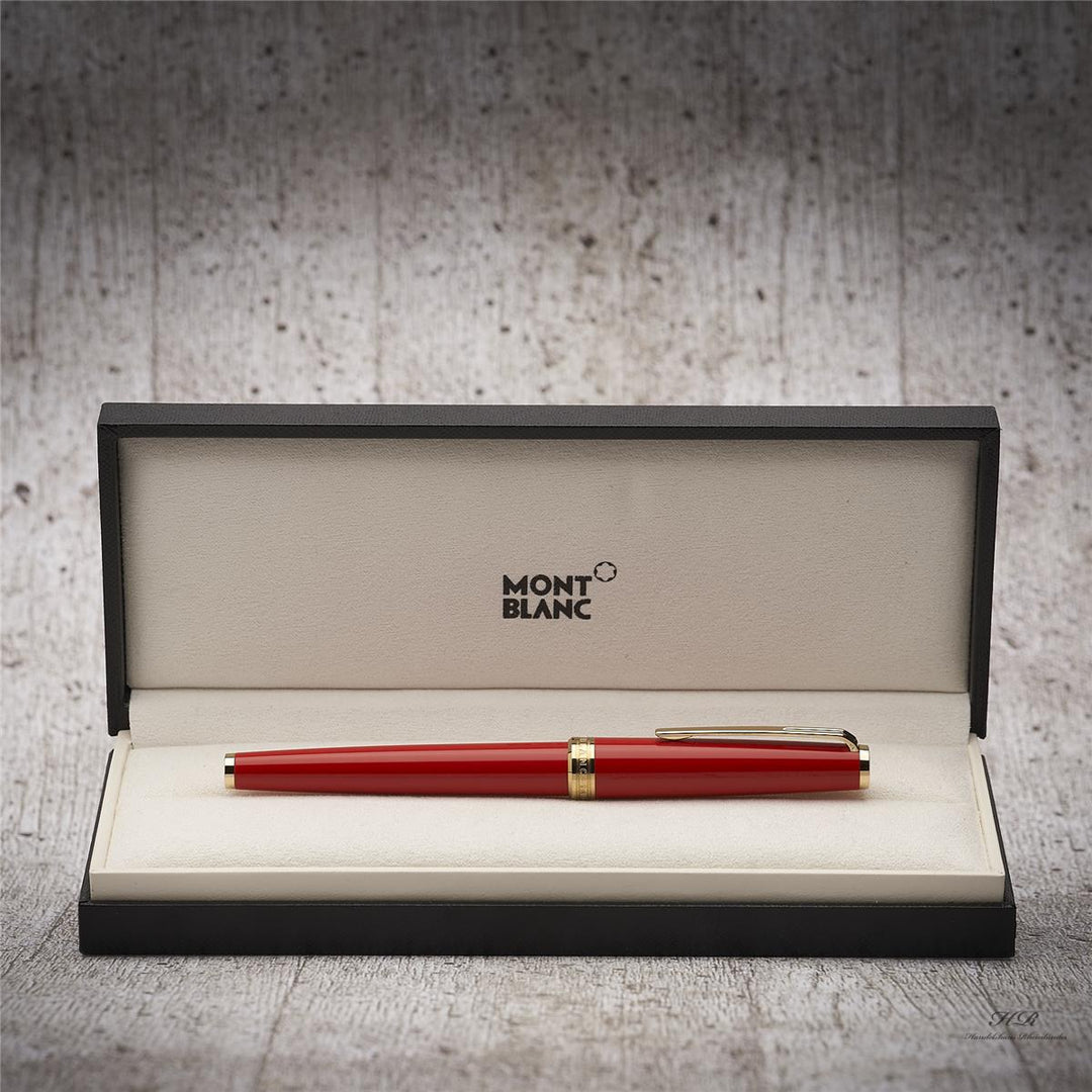 Montblanc PIX Collection Rollerball rot mit goldenen Beschlägen in Box