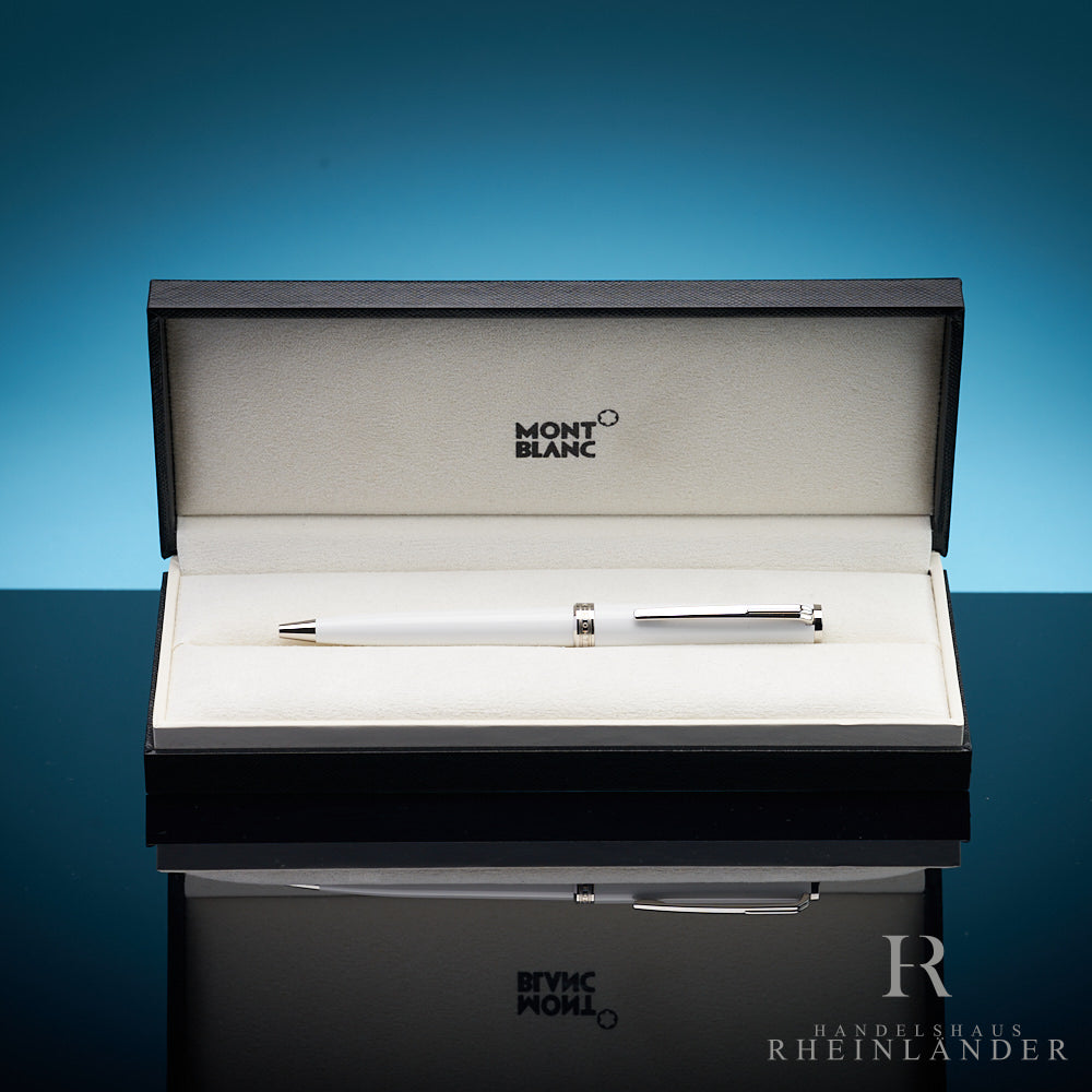 weißer Montblanc PIX Collection White Platin Kugelschreiber in Geschenkbox