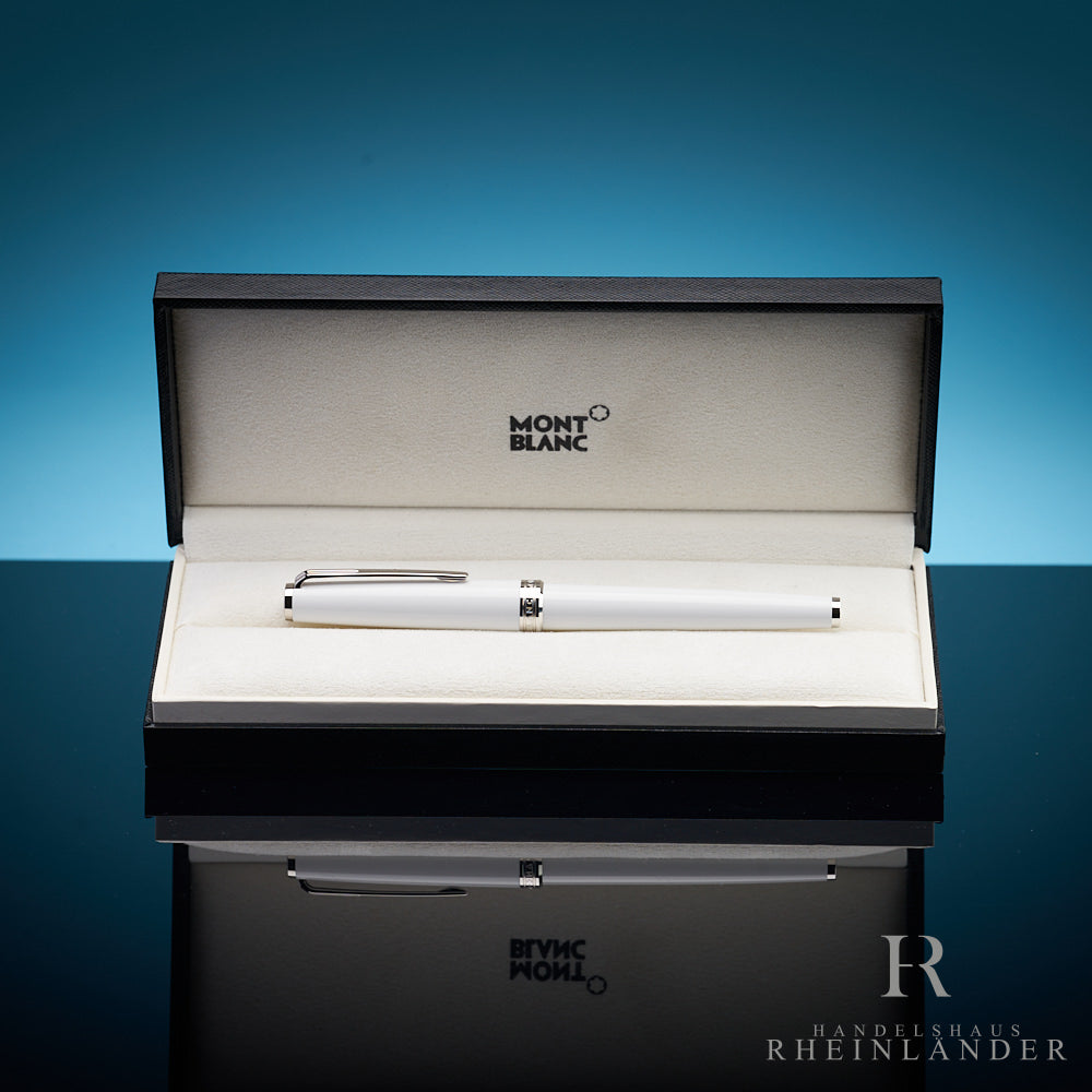 weißer Montblanc PIX Collection White Platin Rollerball in Geschenkbox