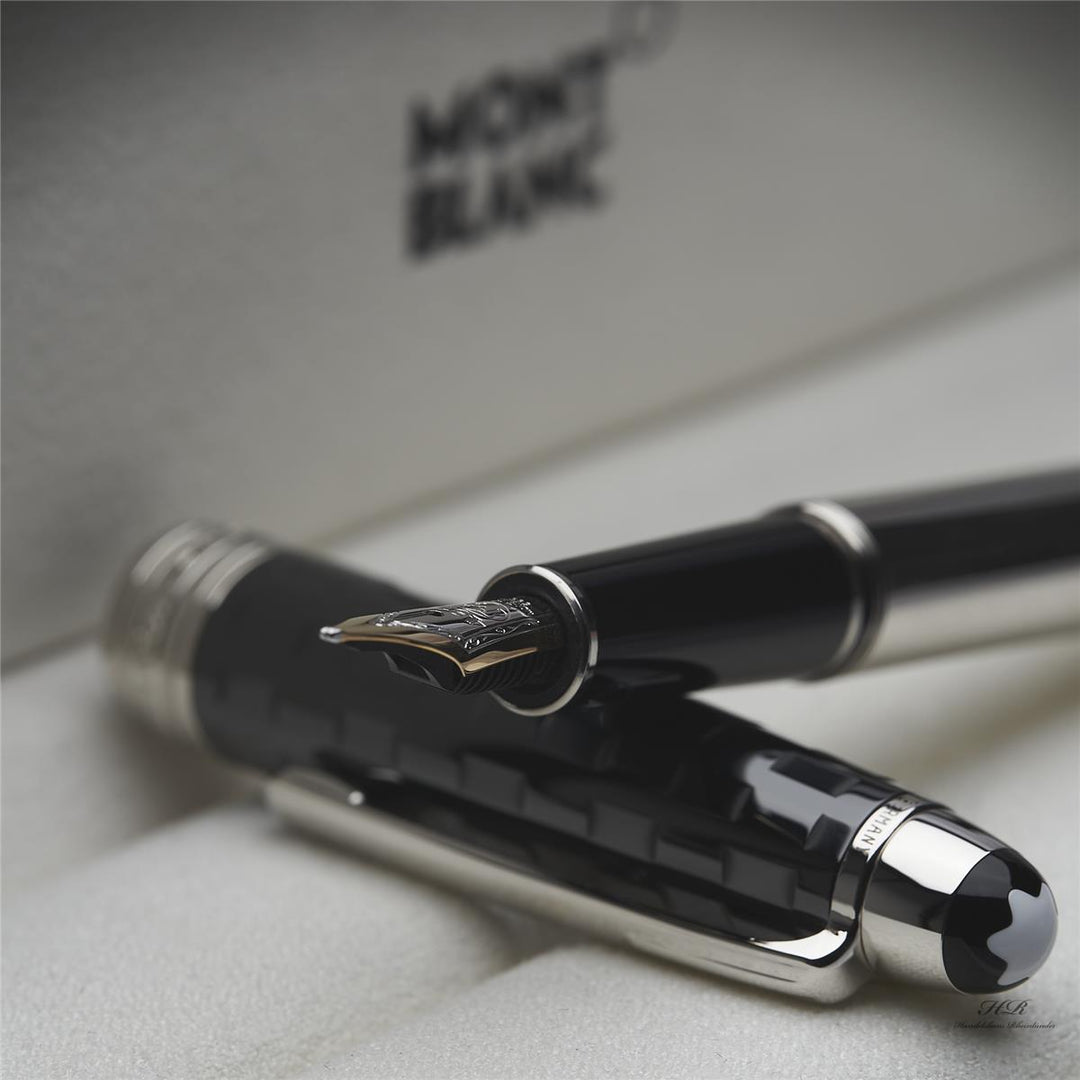 Montblanc Solitaire Ceramic Line Black Prisma 144 fountain pen ID 103106 orig