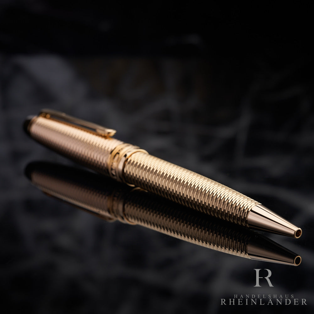Montblanc Solitaire Geometry Champagne Gold Ballpoint Pen ID 132134-118103