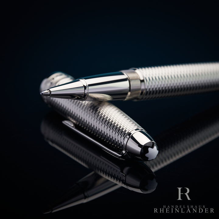 Montblanc Solitaire LeGrand Geometry Platinum Rollerball ID 132129-118098