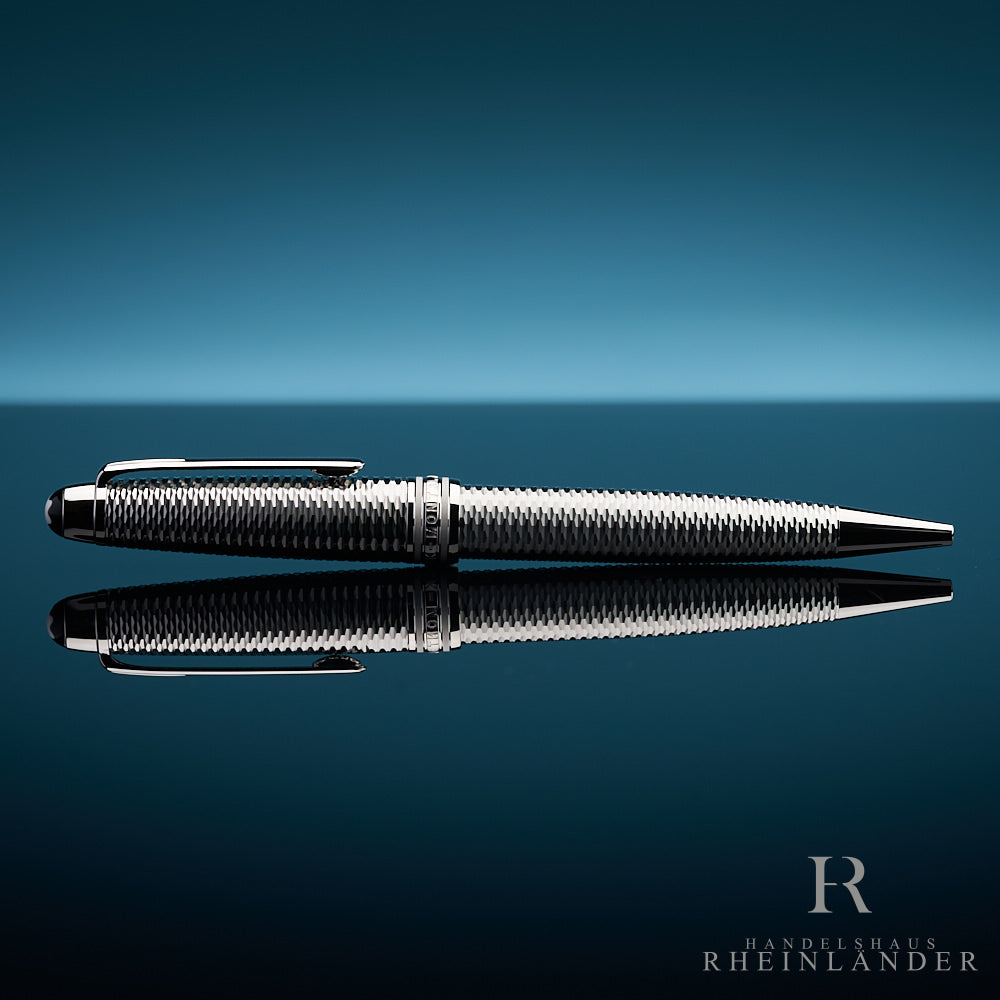 Montblanc Solitaire Midsize Geometry Platinum Ballpoint Pen ID 132130-118099