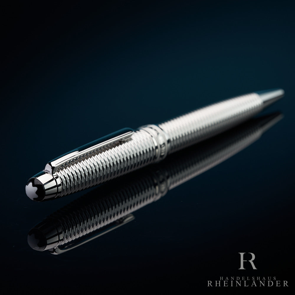 Montblanc Solitaire Midsize Geometry Platinum Ballpoint Pen ID 132130-118099