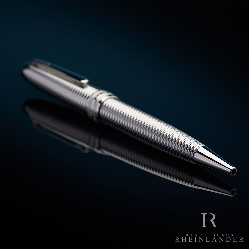 Montblanc Solitaire Midsize Geometry Platinum Ballpoint Pen ID 132130-118099