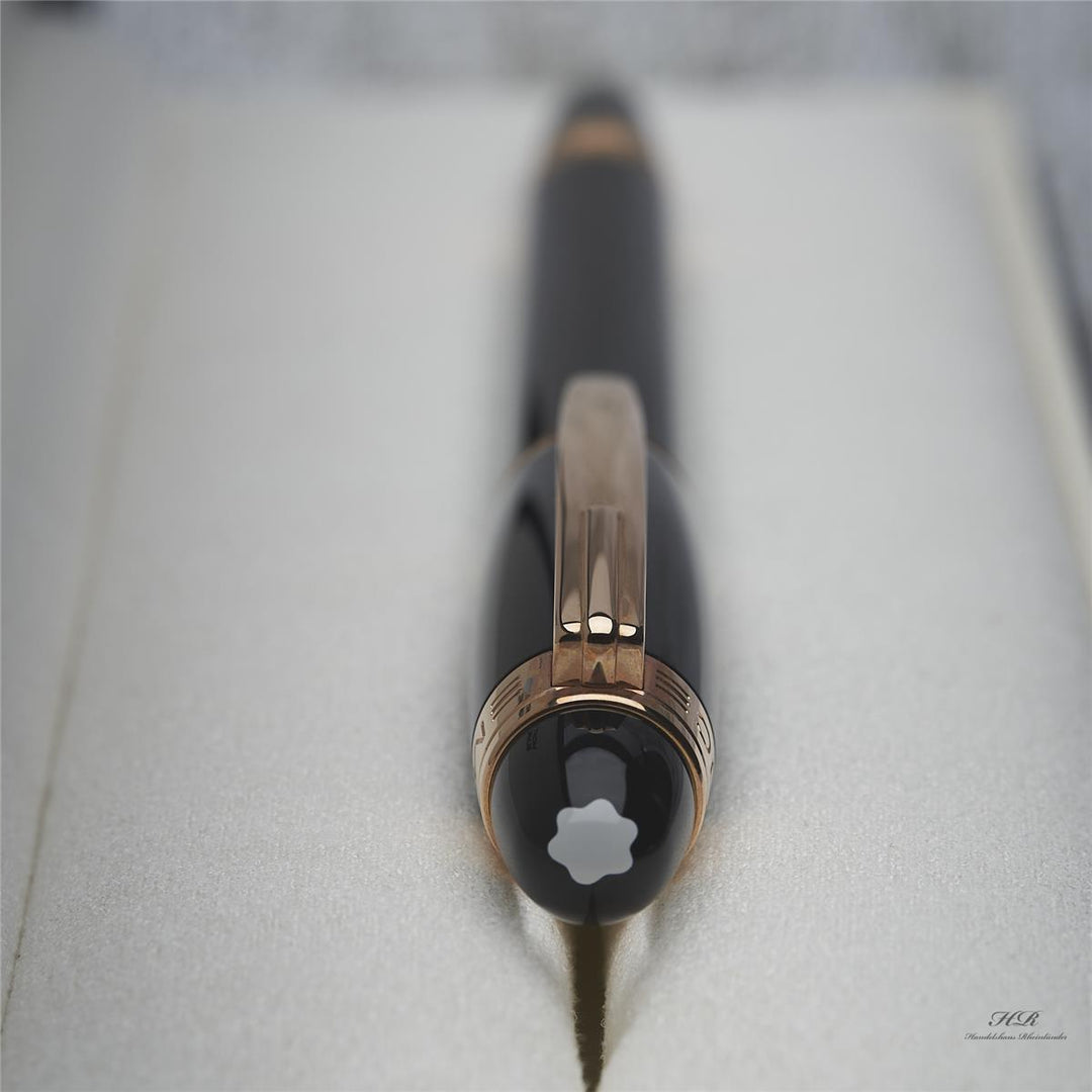 Montblanc Starwalker 14K Red Gold Black Resin Line Fountain Pen ID 105651 OVP
