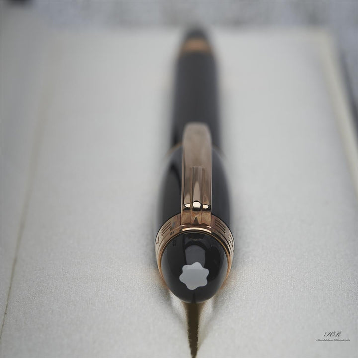 Montblanc Starwalker 14K Red Gold Black Resin Line Fountain Pen ID 105651 OVP