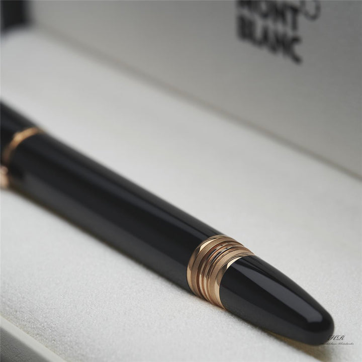 Montblanc Starwalker 14K Red Gold Black Resin Line Fountain Pen ID 105651 OVP