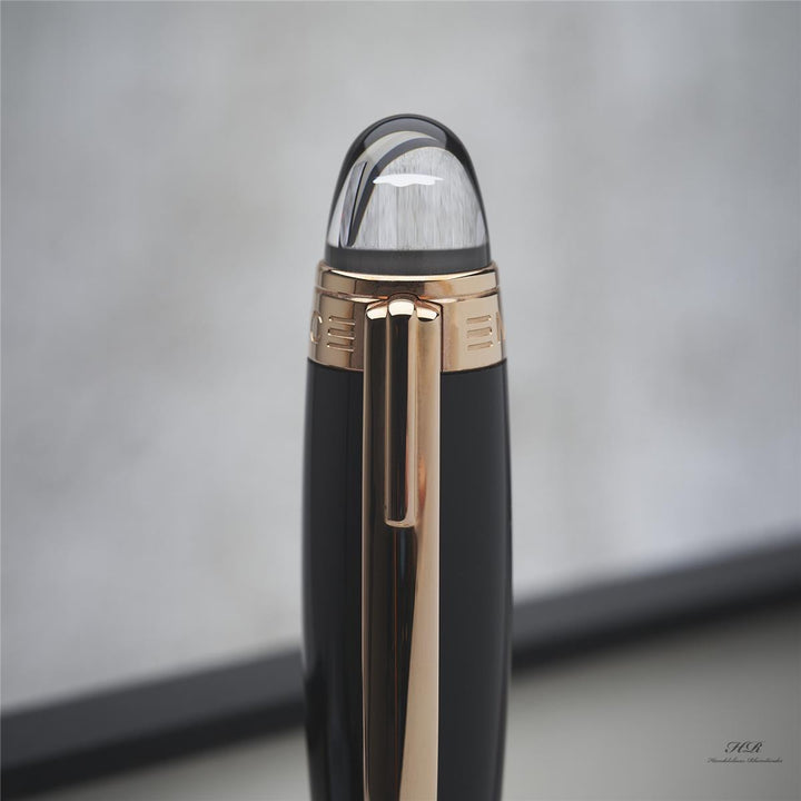 Montblanc Starwalker 14K Red Gold Black Resin Line Fountain Pen ID 105651 OVP