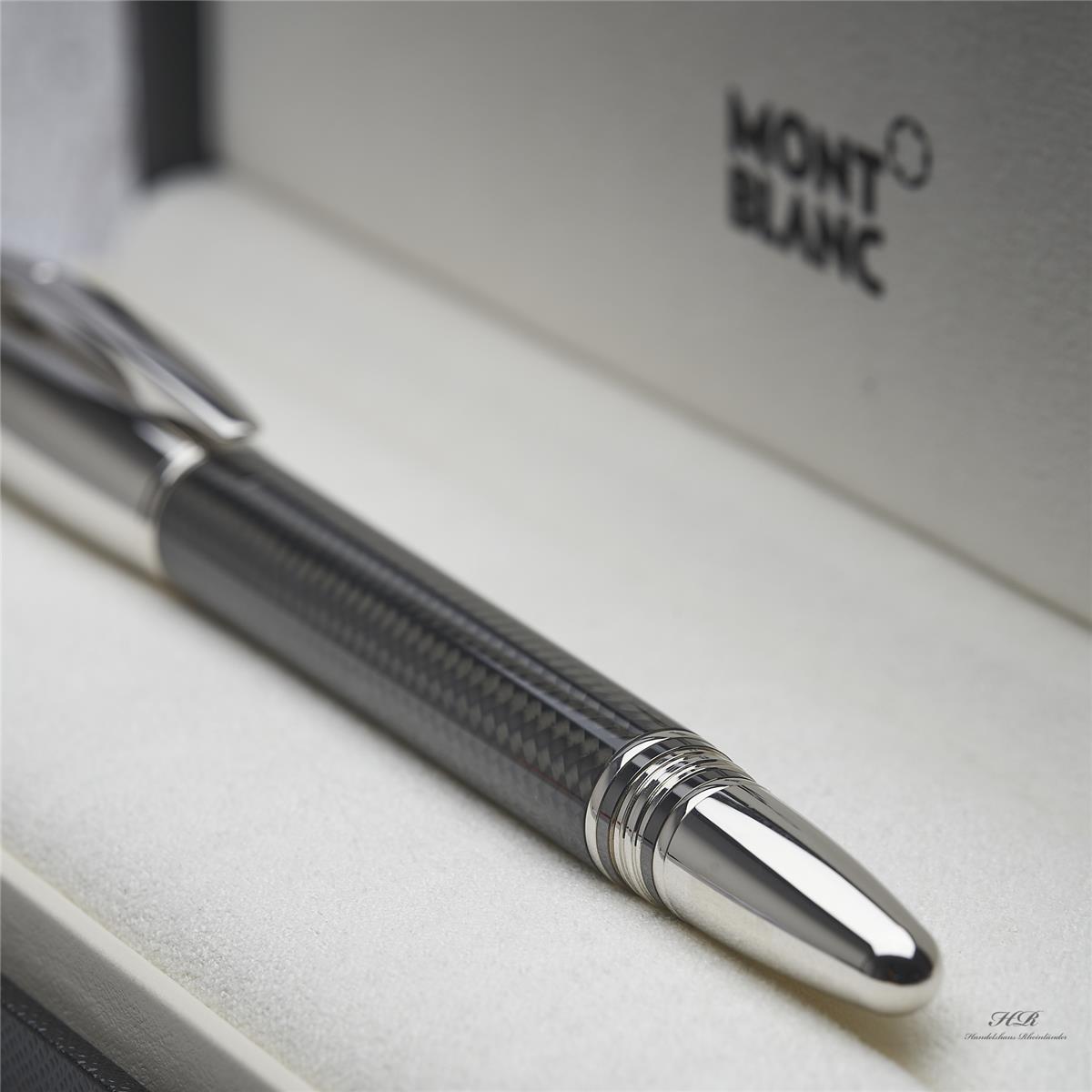Montblanc Starwalker Carbon Line Roller Ball Fine Liner Platinum