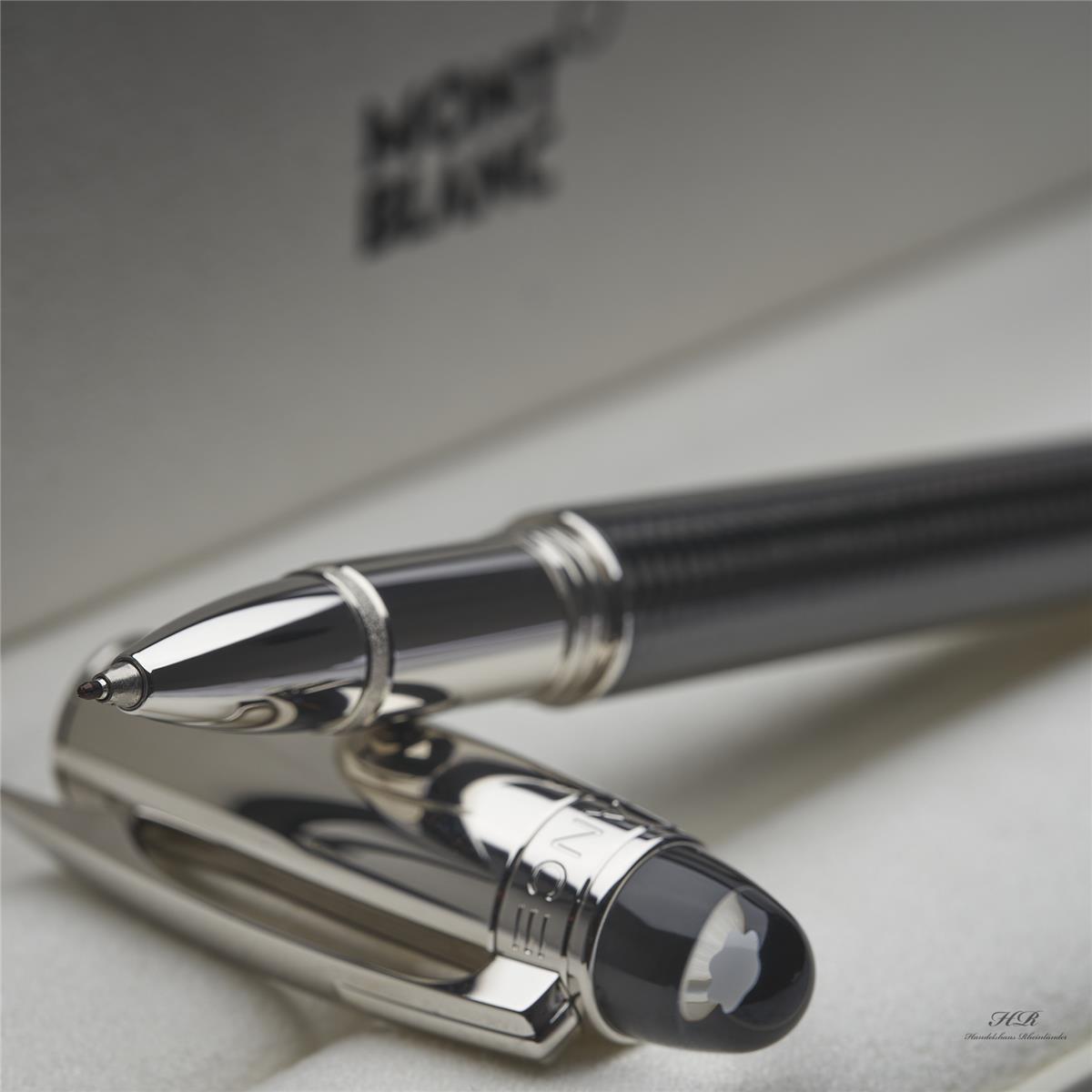 Montblanc Starwalker Carbon Line Roller Ball Fine Liner Platinum