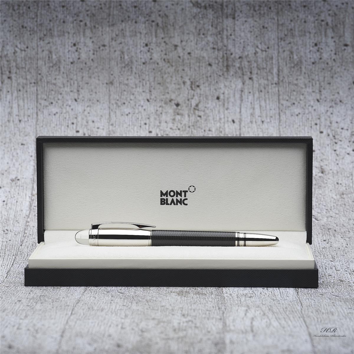 Montblanc Starwalker Carbon Line Roller Ball Fine Liner Platinum
