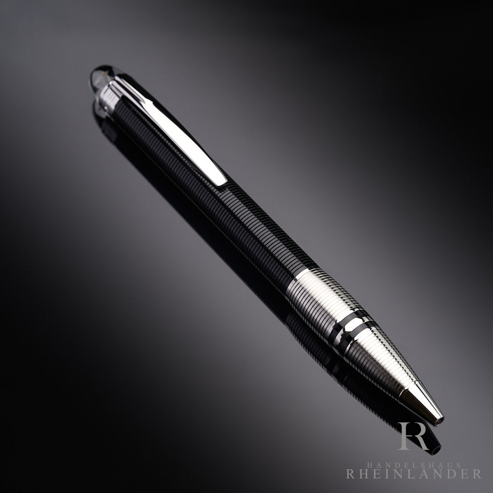 Montblanc Starwalker Doué Line Black Silver Ballpoint Pen ID 38012 OVP