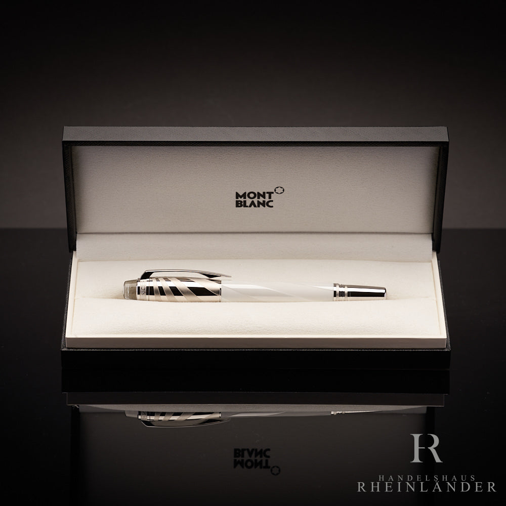 weißer Montblanc Starwalker Doue Ceramics White Rollerball in Geschenkbox