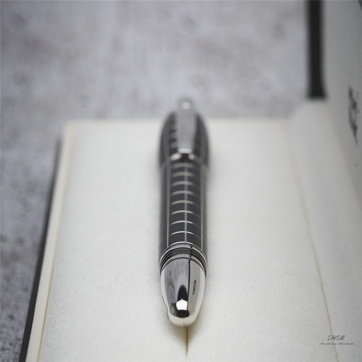 Metal Rubber Line Rollerball Fine Liner Platinum Plated ID 08856