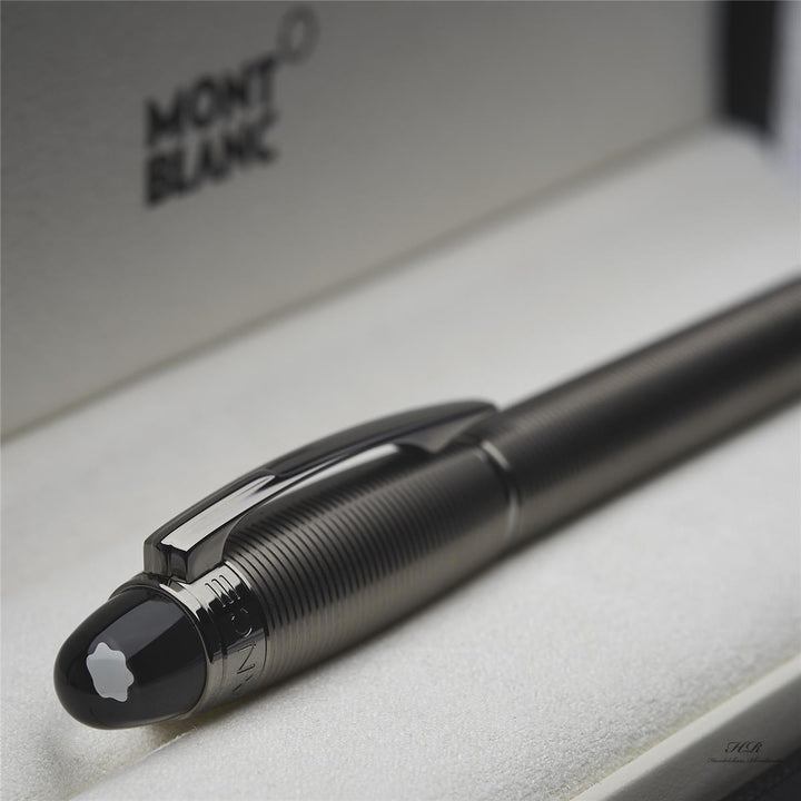 Montblanc Starwalker Midnight Black Metal Line Fountain Pen ID 105647 with OVP