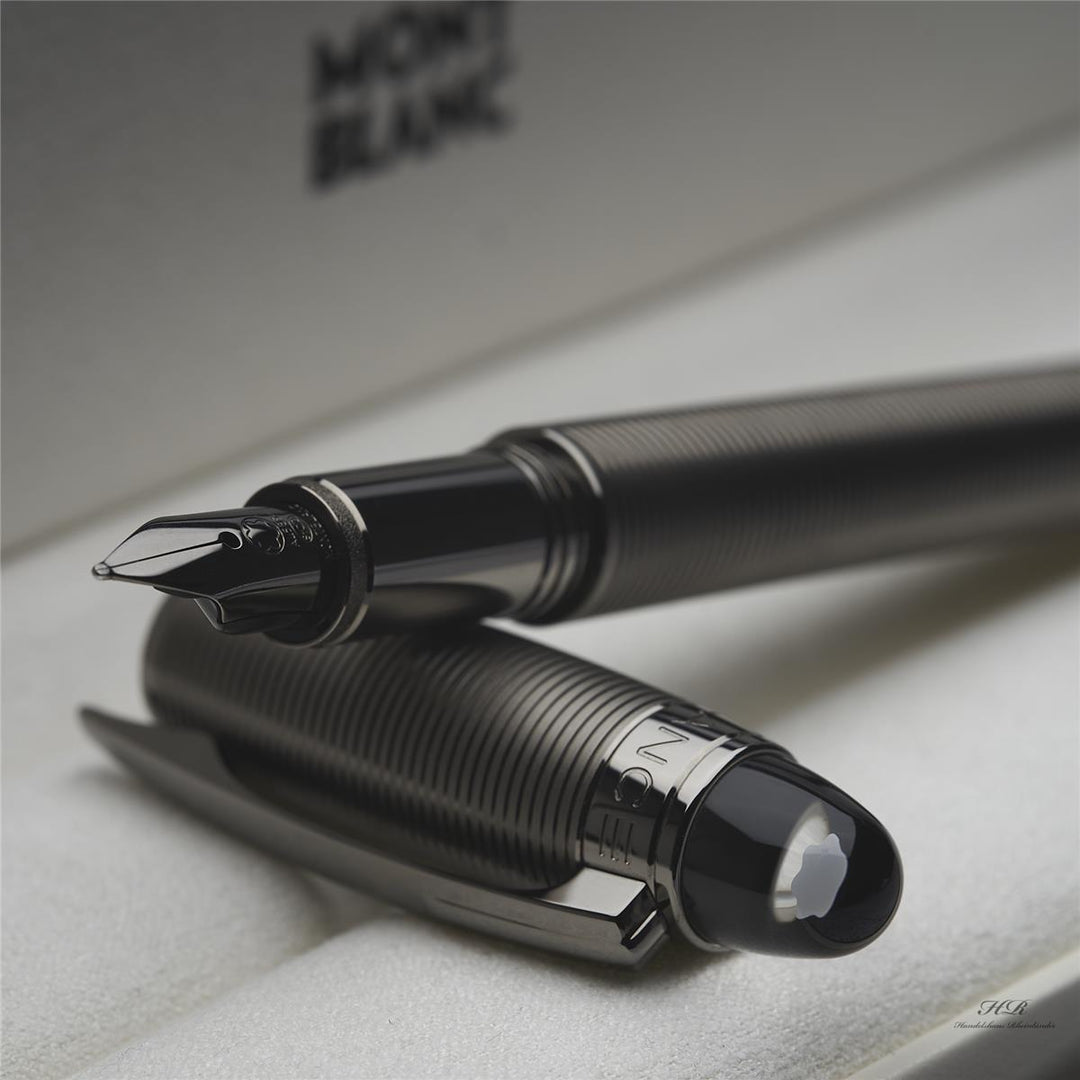 Montblanc Starwalker Midnight Black Metal Line Fountain Pen ID 105647 with OVP